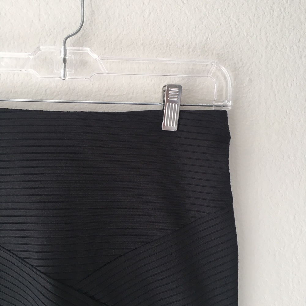 Black Mini Wrap Skirt